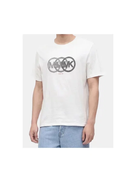 Tricou Michael Michael Kors cu autograf alb
