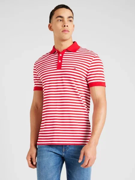 TOMMY HILFIGER Tricou CORE roșu alb