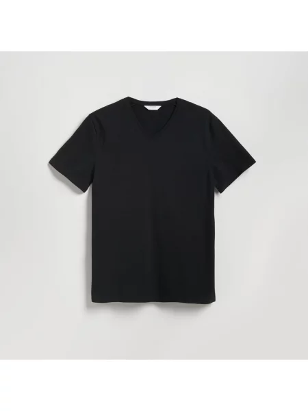 Reserved tričko slim fit černý