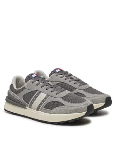 Tommy Jeans Tenisky Ess šedá / světle šedá bílá