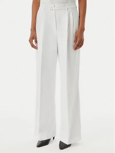 Tommy Hilfiger Spodnie materiałowe Wide Leg biały