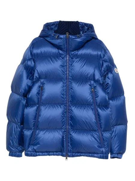 Μπουφάν Moncler με κουκούλα μπλε