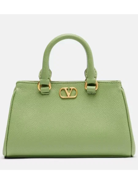 Top Valentino Garavani din piele verde