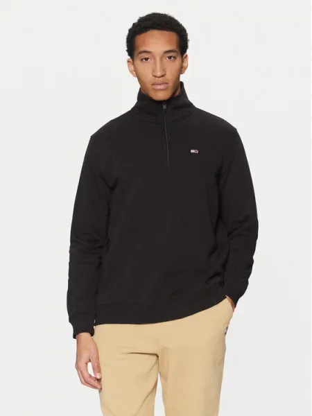 Tommy Jeans bluza z bawełny czarna