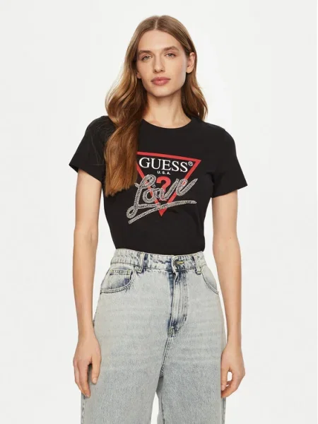 Тениска Guess черно