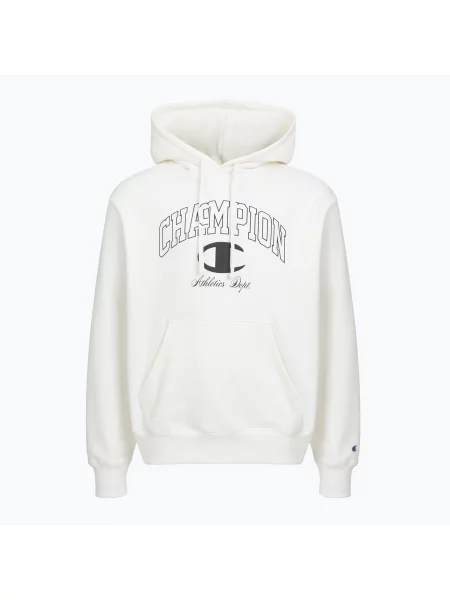 Hanorac cu glugă Champion cu glugă alb