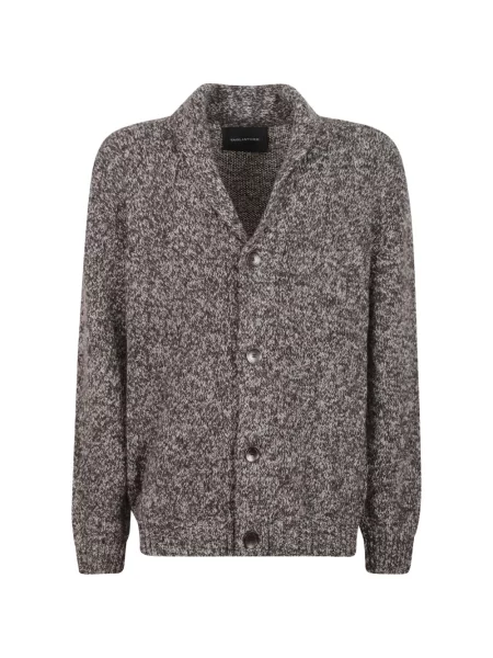 Gulerat cardigan Tagliatore tricotate maro