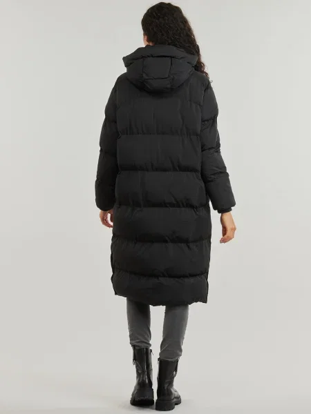 Palton Superdry cu glugă negru