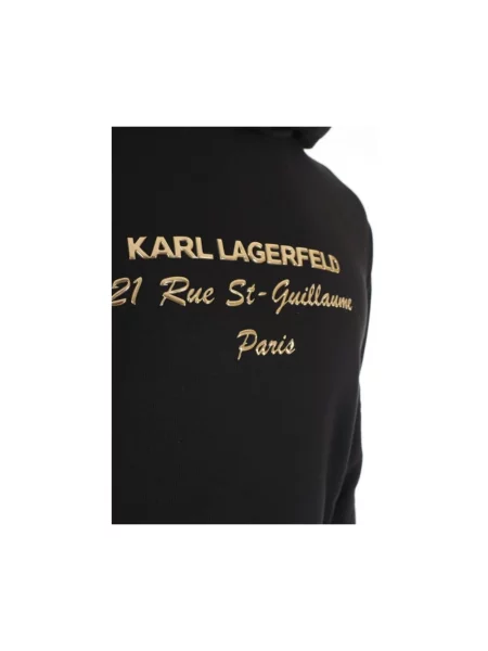 Bluza z kapturem Karl Lagerfeld z kapturem czarna