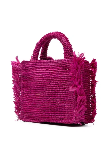 Geantă shopper Mc2 Saint Barth cu broderie roz