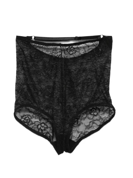 Pantaloni scurți Alchemy cu model floral din dantelă negru