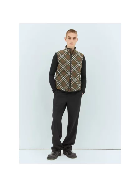 Kamizelka Burberry pikowana zielona