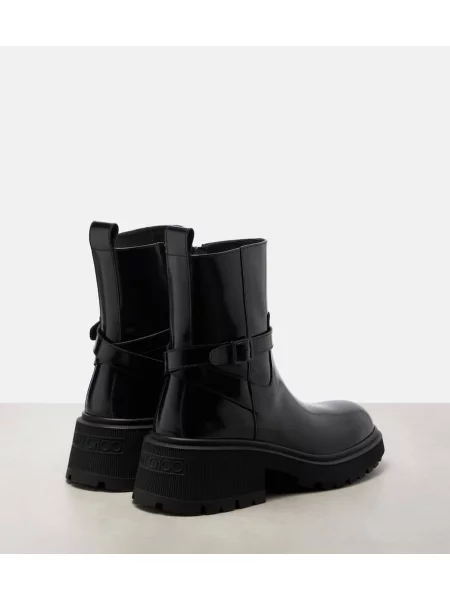 Cizme scurte Jimmy Choo din piele negru