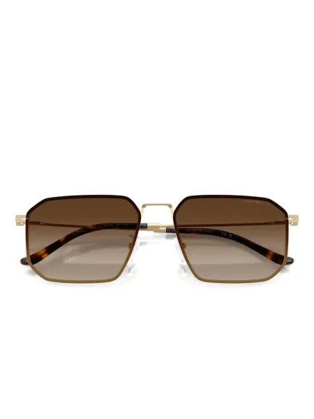 Ochelari de soare Emporio Armani cu imprimeu geometric maro