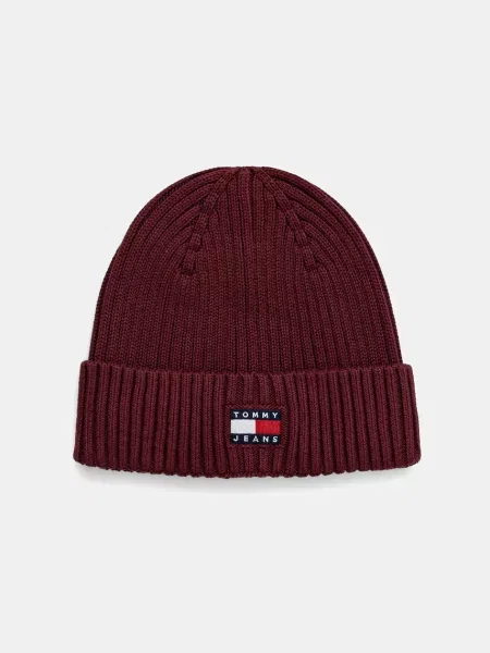 Шапка Tommy Jeans бордо червено