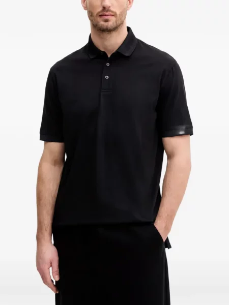 Tricou polo Armani Exchange negru