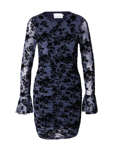 Noella Rochie Lavetta albastru porumbel negru