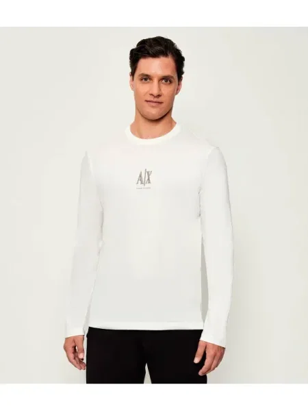 ARMANI EXCHANGE Póló barna fehér