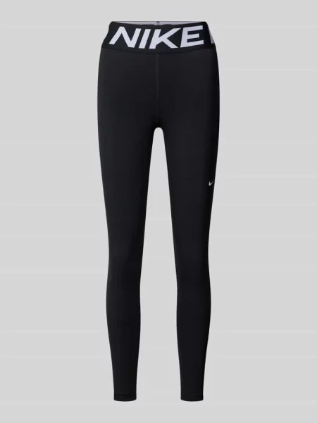 Legginsy z elastycznym pasem i logo Nike Training czarne