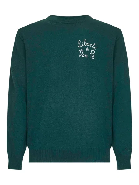 Pulover Mc2 Saint Barth cu broderie verde