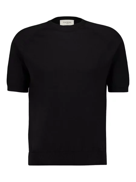 Kratak majica Piacenza Cashmere od kašmira crna