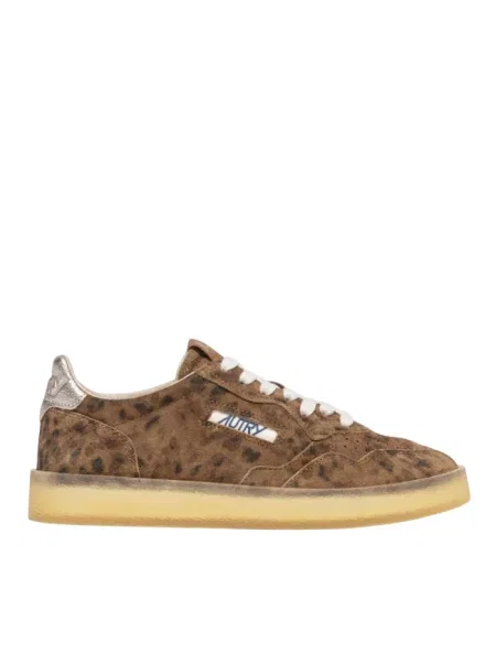 Sneakersy Autry skórzane brązowe
