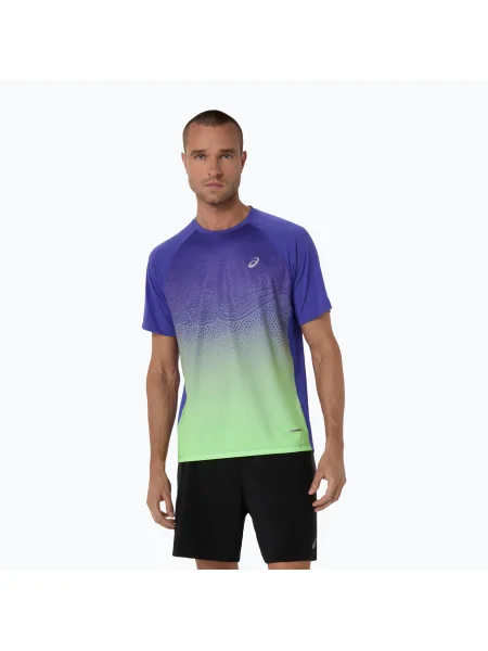 Tricou alergare bărbați ASICS Road Fade SS cobalt burst/illuminate green verde