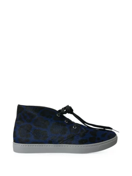 Sneakerși Dolce & Gabbana cu imagine cu model leopard albastru