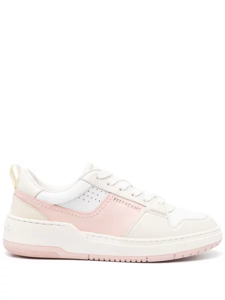 Sneakerși Ferragamo din piele roz