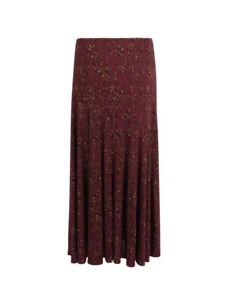 Fustă midi Ulla Johnson cu model floral cu imagine roșu
