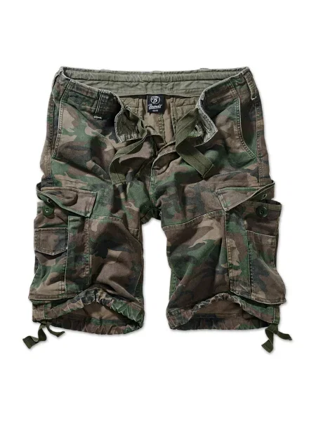 Pantaloni scurți cargo Brandit cu model camuflaj retro gri