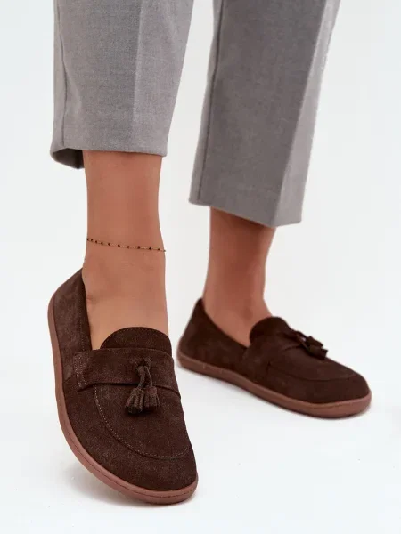 Mokasini Zazoo iz semiša rjava