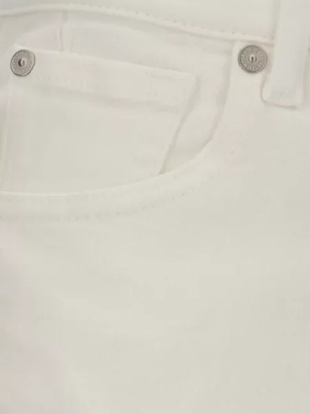 Дънки straight leg 7 For All Mankind дизайн с пет джоба бяло