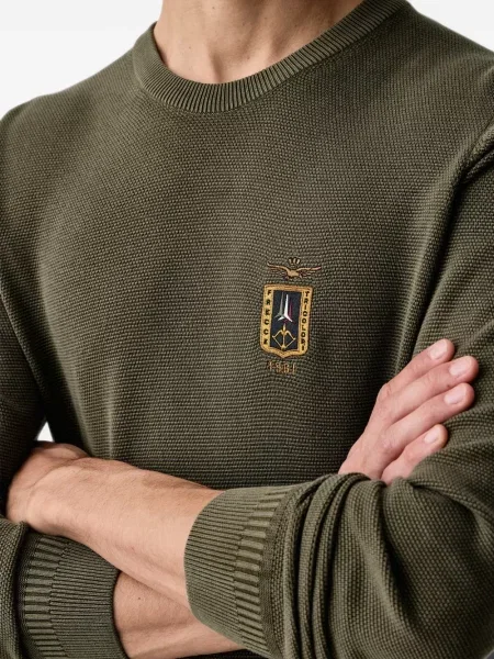 Пуловер Aeronautica Militare с автограф зелено