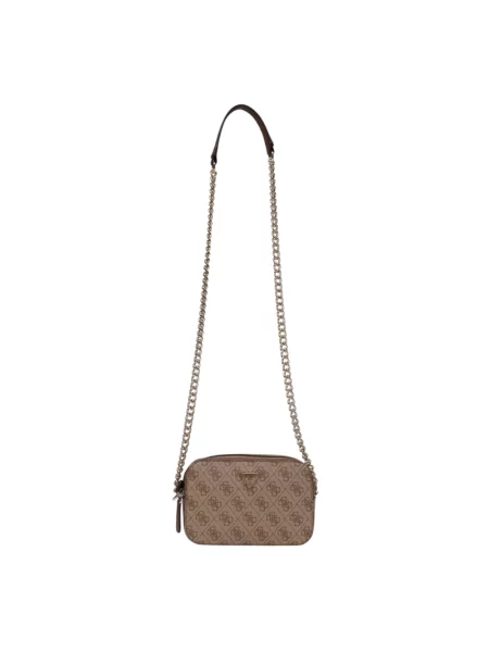 Torebka crossbody Guess biznesowa brązowa