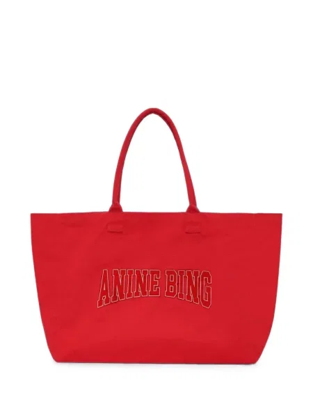 Geantă shopper Anine Bing din canvas roșu