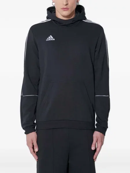 Lung hanorac Adidas din canvas alb