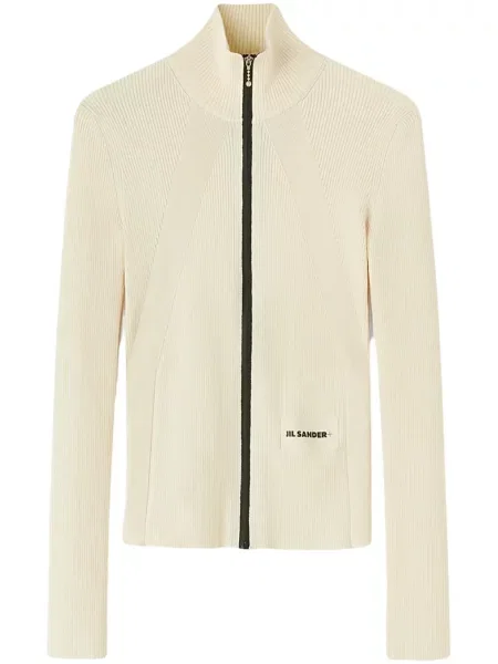 Cardigan Jil Sander cu broderie tricotate
