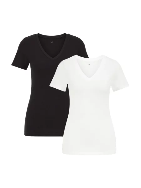 WE Fashion Tricou negru alb