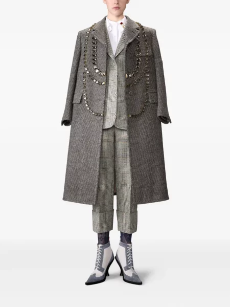 Cămașă Thom Browne de cristal din țesătură twill alb