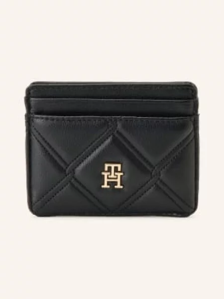 Prošívaný peněženka Tommy Hilfiger černá