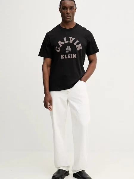 Kratka majica Calvin Klein Jeans črna