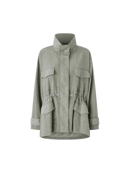 Parka Pinko z ćwiekami szara