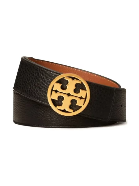 Pasek Tory Burch skórzany czarny