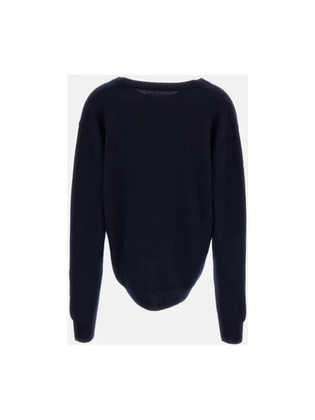Sweter Extreme Cashmere z kaszmiru z dekoltem w serek niebieski