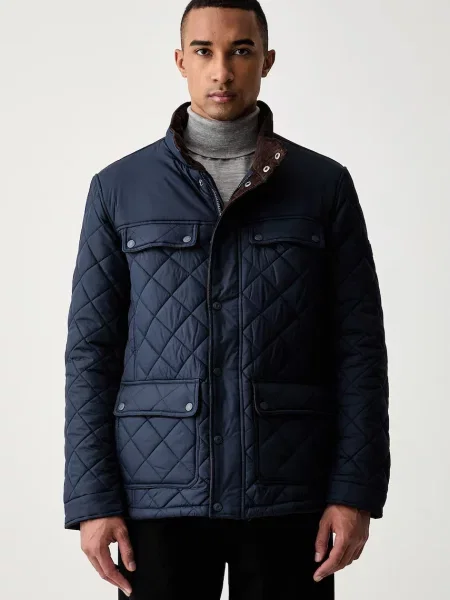 U.S. Polo Assn. jachetă pentru bărbați DIAMOND QUILTED FUNNEL