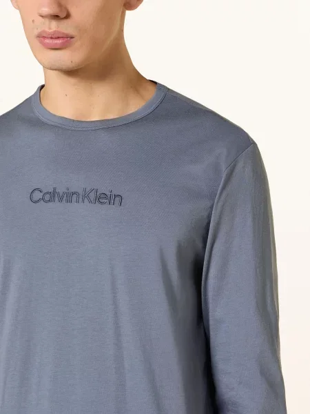 Calvin Klein Pyžamo Holiday S Dárkovou Krabičkou černošedá