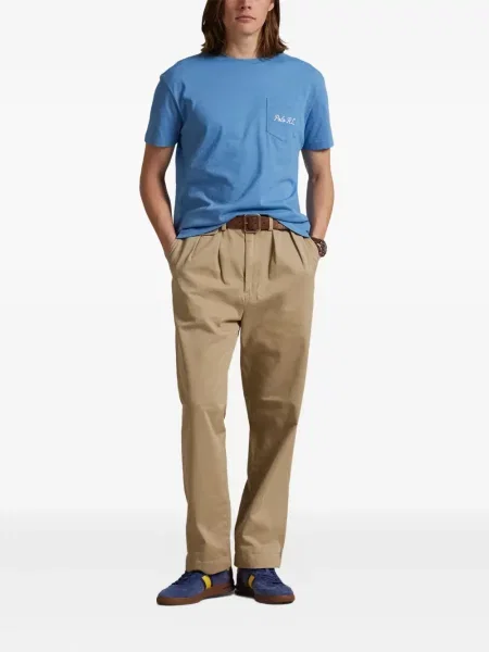 Μικρός κασκέτο Polo Ralph Lauren με χαμηλή μέση υφαίνω διαγωνίως πράσινο
