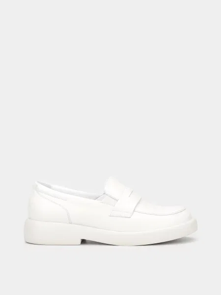 Шкіряні Лофери Braska молочний