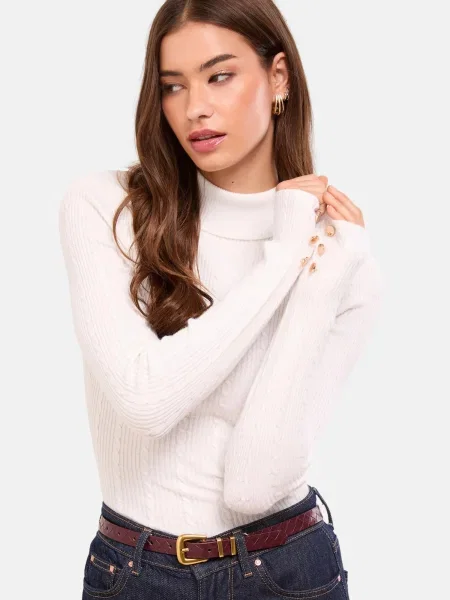 Lipsy Pulover alb